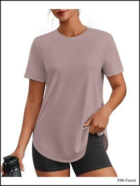 UPF 50+ Athletic Shirt, Side Slits, Quick Dry, Loose Fit, Workout T-Shirt
